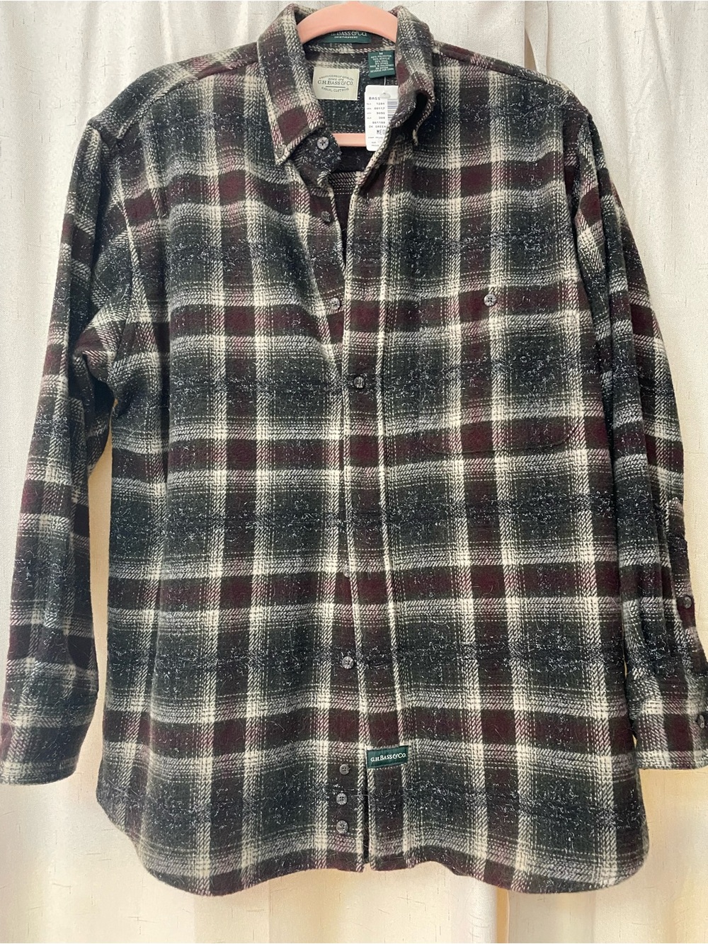 G.H. Bass & Co. Vintage Plaid Woolen Flannel Shirt-Jacket